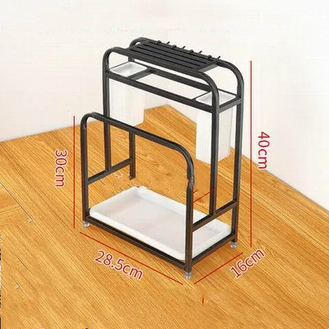 Stainless Steel Square Tube Knife Holder Knife Holder Cutting Board Rack Cutting Board Rack Kitchen Multi Function Storage Racks Chopstick Holder - Shop at LoveMi