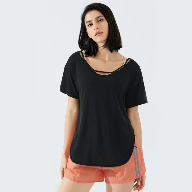 Breathable summer thin yoga wear Black - Shop at LoveMi