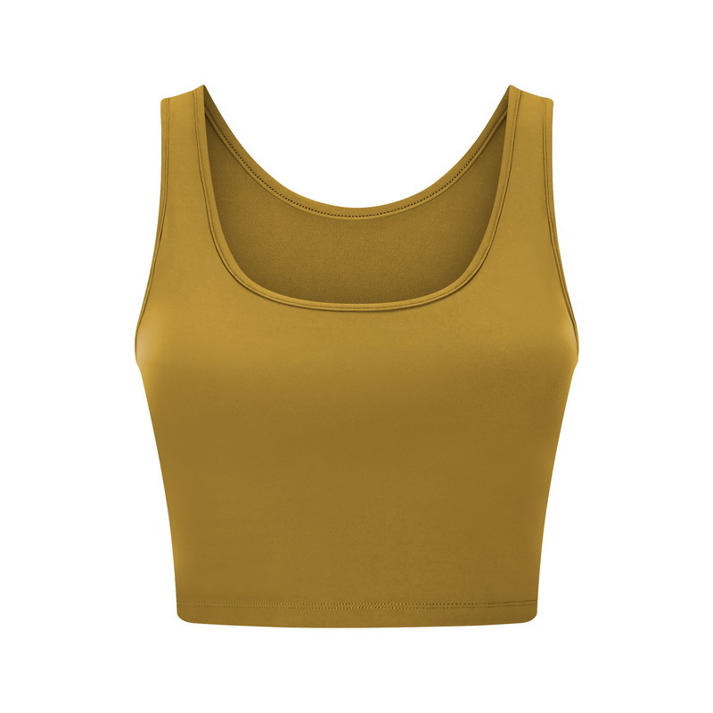 Spring And Summer New Product Short Yoga Vest With Cup