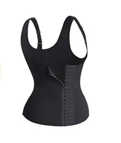 Factory Body Shaper, Four-Breasted Gather Corset Top, Camisole Waist Shaper - Black - View 1