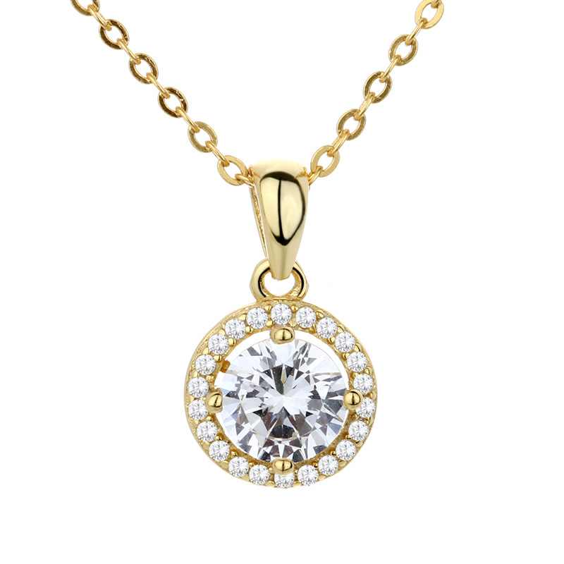 925 Sterling Silver Christmas Gift Hearts and Arrows Zircon Pendant European and American Female Wedding Jewelry