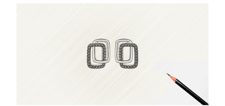 S925 Three-Dimensional Design Sense Fashion Earrings Female Net Red Temperament Pure Silver Earrings Personalized Jewelry