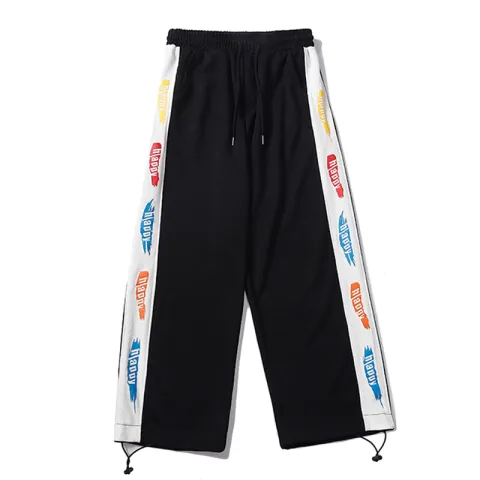 Printed Trousers with Drawstring for Men and Women Loose