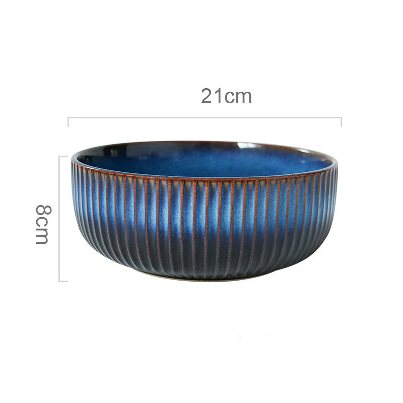 8inch blue striped bowl