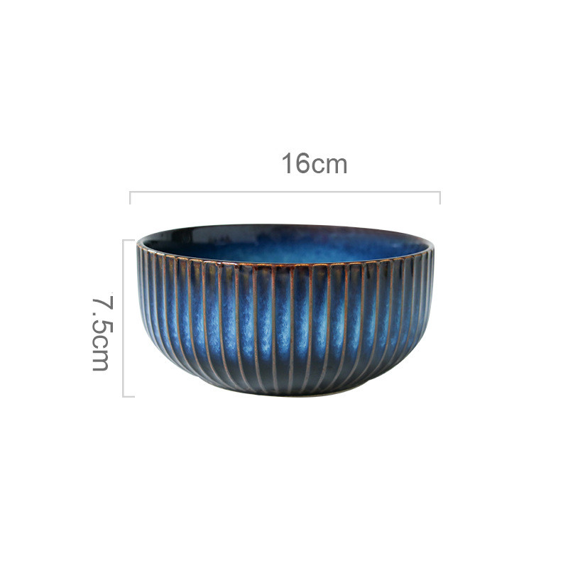 6.25inch blue striped bowl