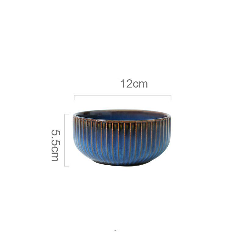 4.5 inch blue striped bowl