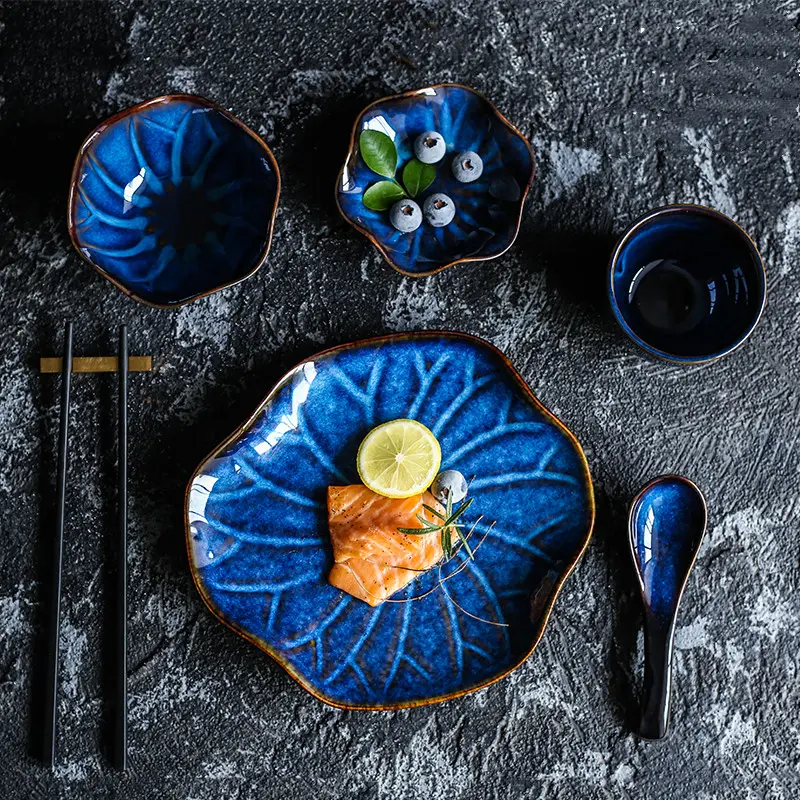 Ceramic Tableware Set Supporting Dishes Spoons Dinner Plates Hotel
