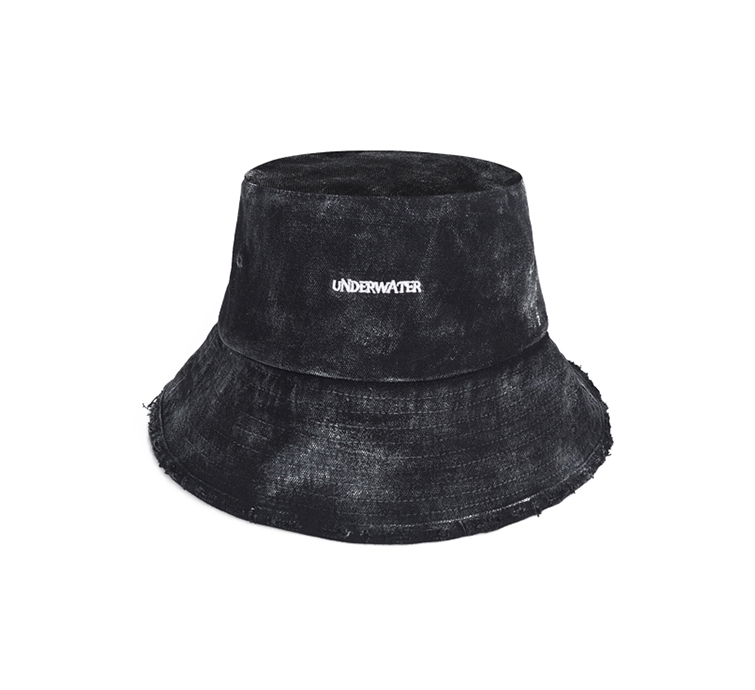 Embroidery Waste Soil Old Erosion Destruction Heavy Canvas Painted Fisherman Hat — image 1