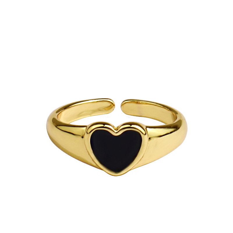New Fashion Love Heart Hollow Ring Jewelry