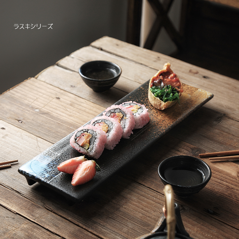 Rectangular sushi dish sashimi dish cold dish flat dish