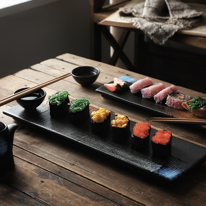 Rectangular sushi dish sashimi dish cold dish flat dish