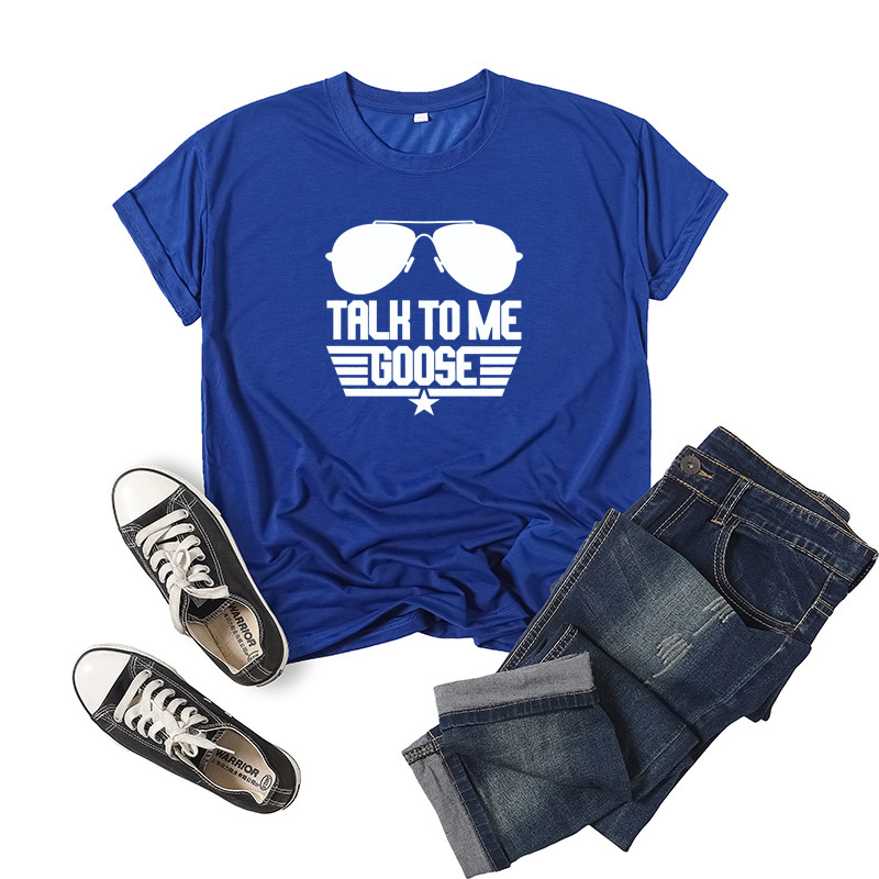 Title 9, Talk To Me Goose Letter Print T-Shirt à manches...