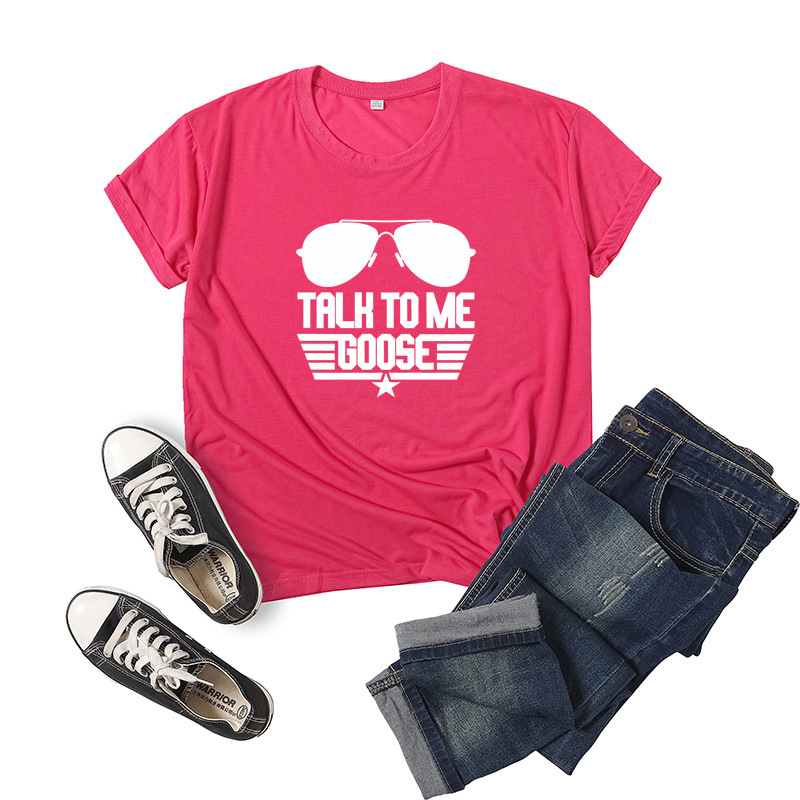 Title 6, Talk To Me Goose Letter Print T-Shirt à manches...