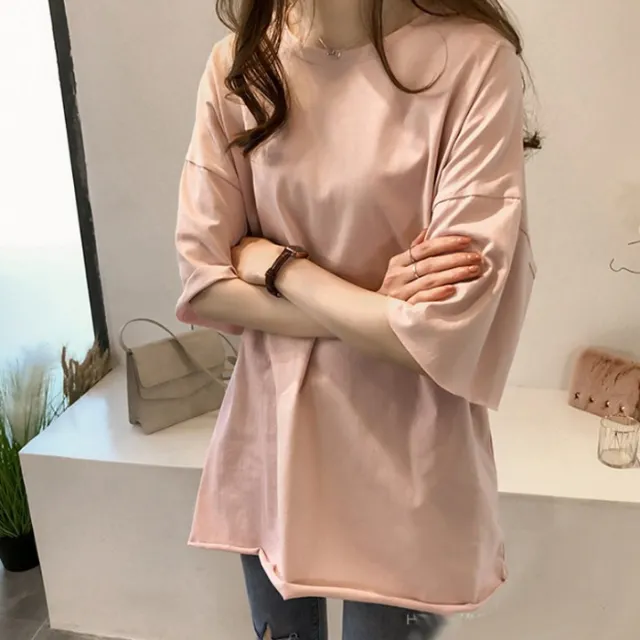 Spring And Summer New 95 Cotton Can'T Afford Ball Candy Color Round Neck Pullover T Shirt Women's Short Sleeved Top Loose Casual Pink - Shop at LoveMi