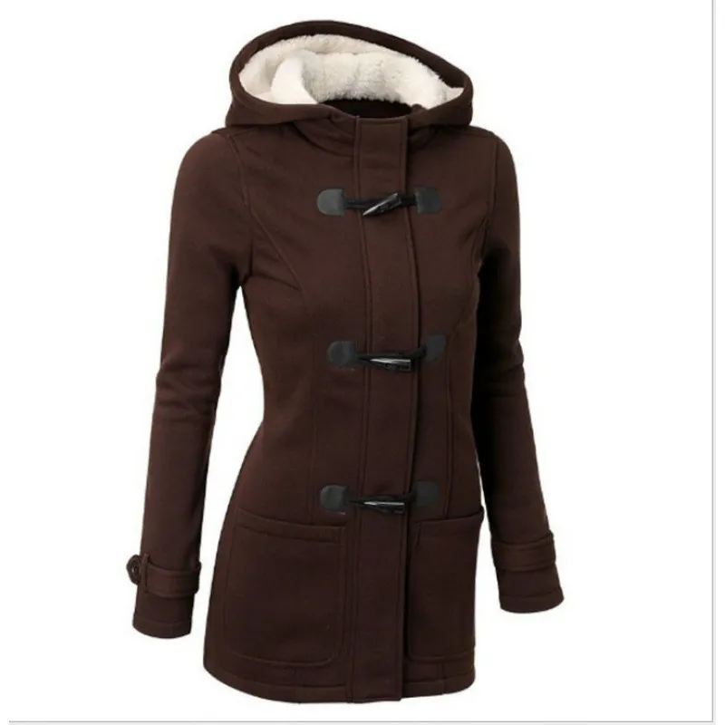 Horn buckle coat female - Brown