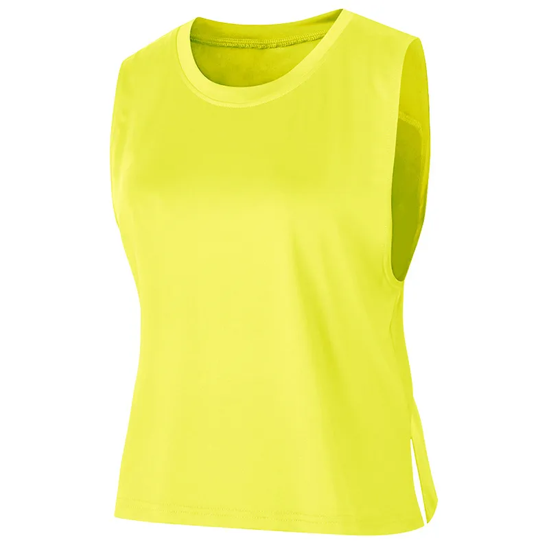 Women'S Sports Vest Sports Fitness Sleeve Less Ventilation - Yellow