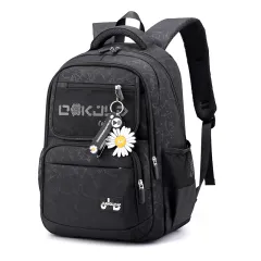 School Bag Female College Student Middle School Student Junior High School Student Backpack - Black - View 1