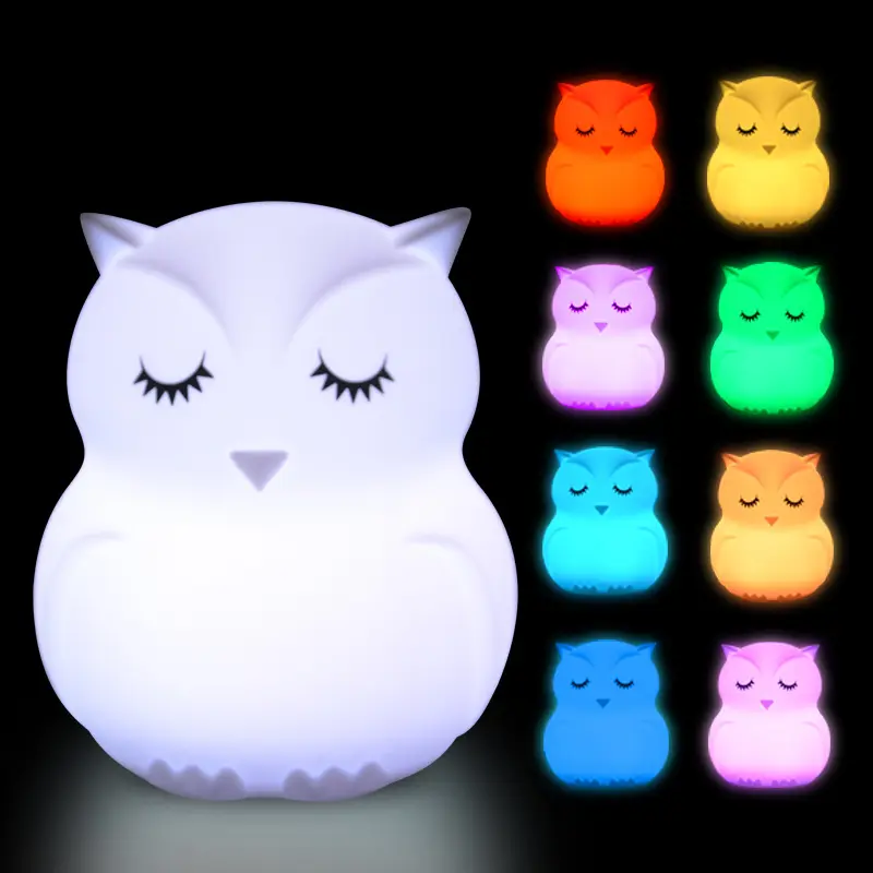 Cartoon Owl LED Night Light Touch Sensor