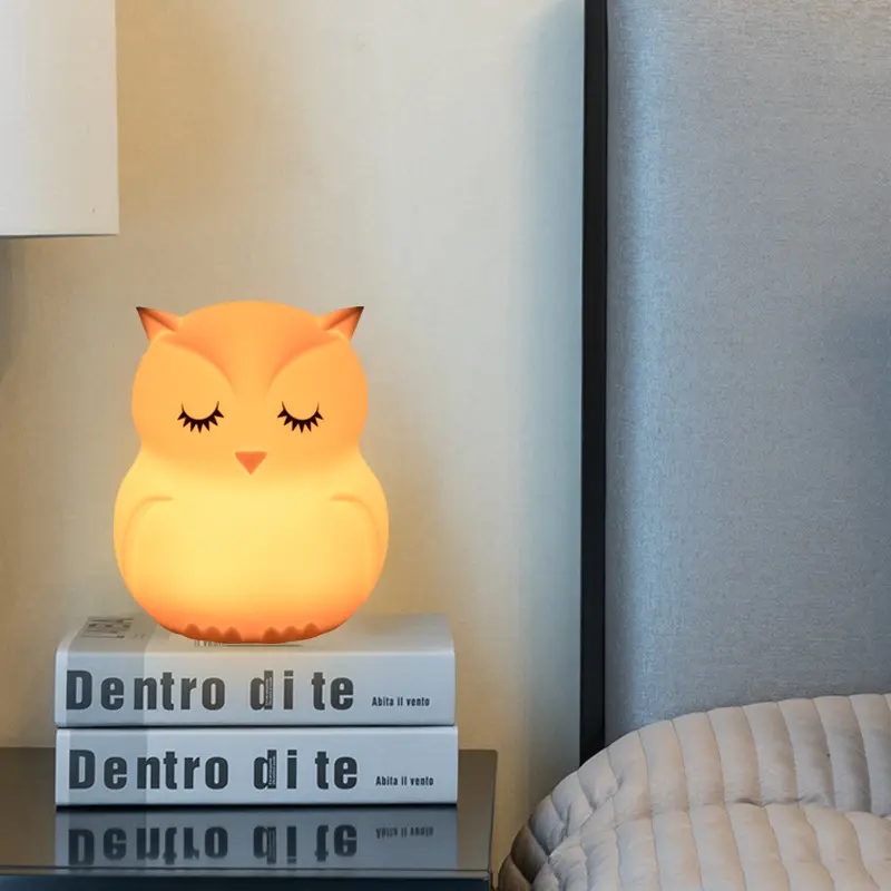 Cartoon Owl LED Night Light Touch Sensor