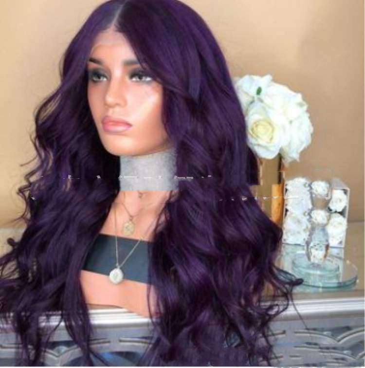 Medium And Long Curly Hair Cross-border Fashion Big Wave Cosplay Anime Purple Factory Wholesale — foto 5