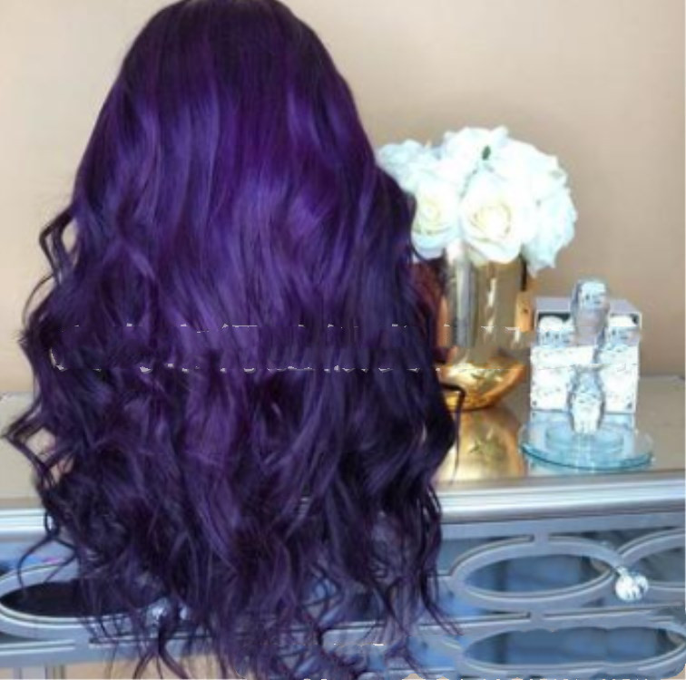 Medium And Long Curly Hair Cross-border Fashion Big Wave Cosplay Anime Purple Factory Wholesale — foto 2