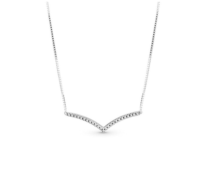 S925 Sterling Silver Wish Shining Clavicle Chain
