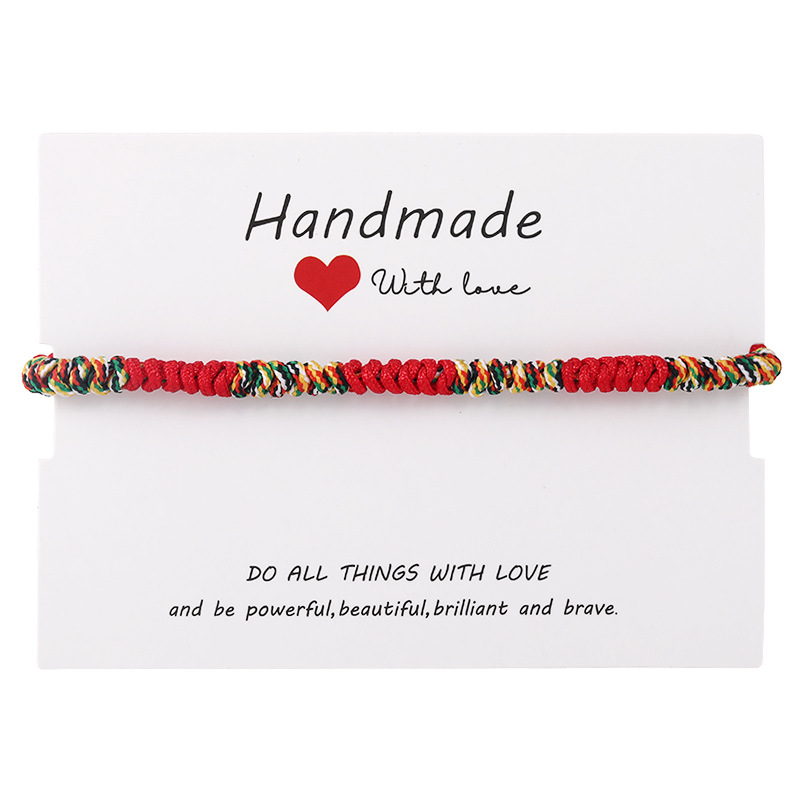 Новый 7-узловой браслет «Сглаз от сглаза», 6 шт. в упаковке, браслет «Голубой глаз», бумажный браслет-карточка, плетеный регулируемый браслет