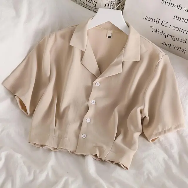 Spring Western Temperament Short Sleeves Apricot - Shop at LoveMi