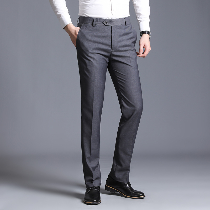 Title 1, Korean Business Casual Straight-Leg Suit Trouse...