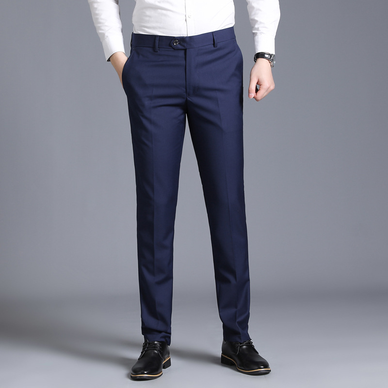 Title 3, Korean Business Casual Straight-Leg Suit Trouse...