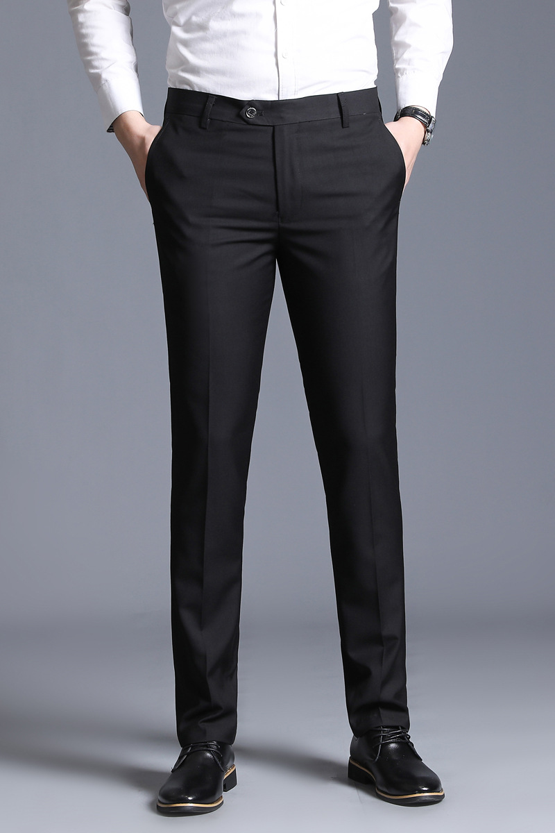 Title 5, Korean Business Casual Straight-Leg Suit Trouse...