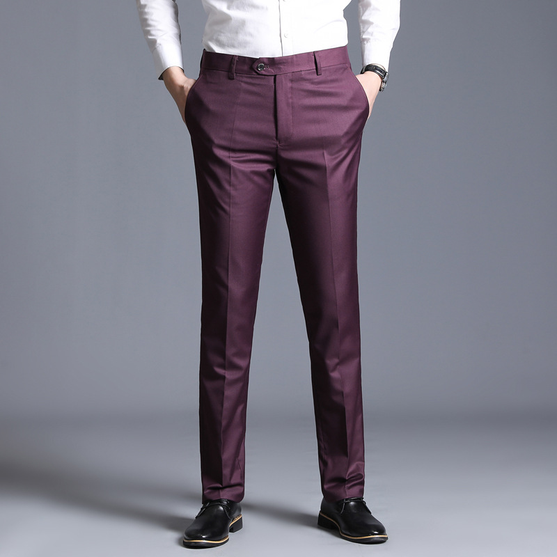 Title 6, Korean Business Casual Straight-Leg Suit Trouse...