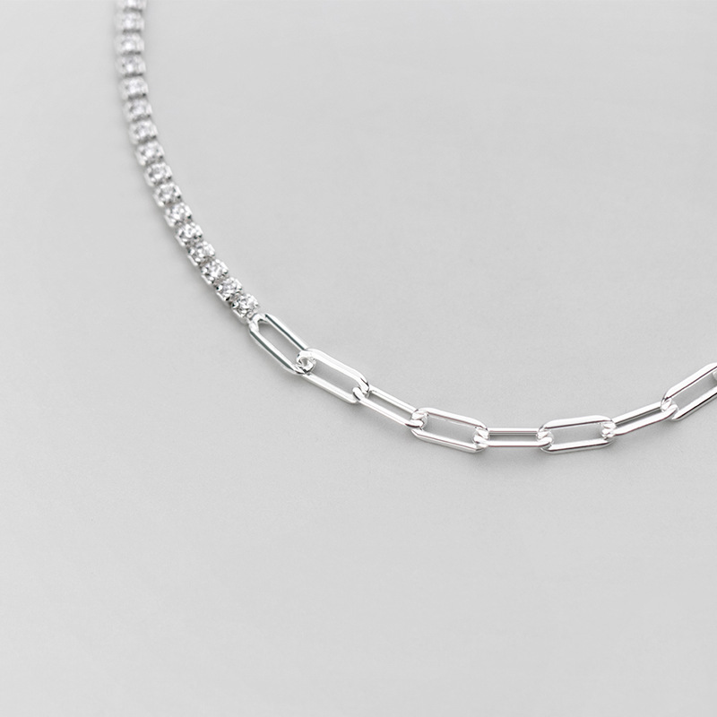 Simple Temperament Row Diamond Chain Bracelet