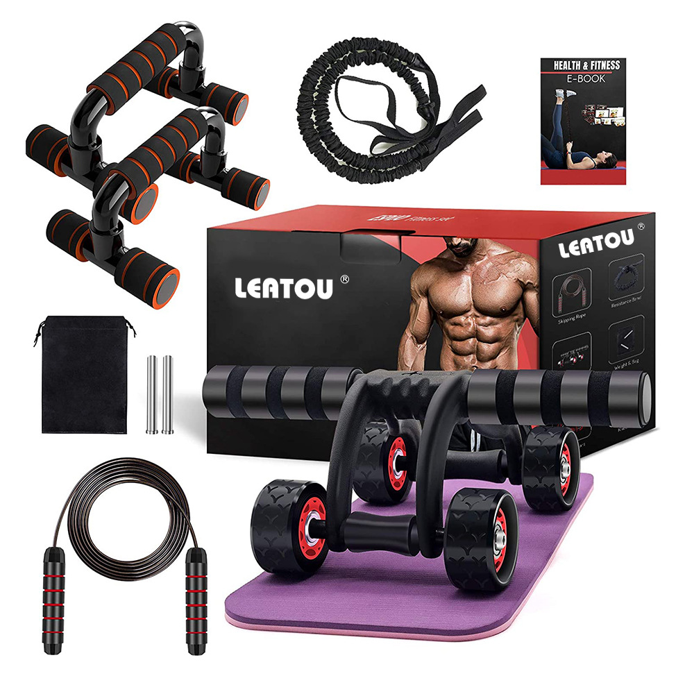 Abdominal muscle wheel set