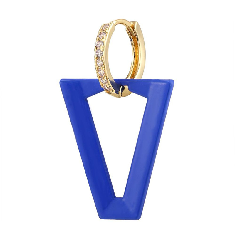 Irregular Trapezoid Hollow Earrings 925 Round