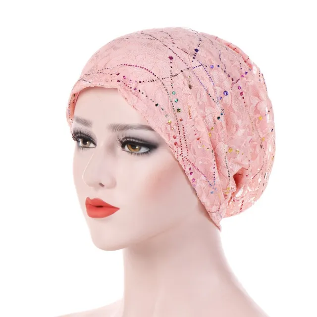 Thin Lace Breathable Baotou Hat Female Spring And Autumn Colorful Epoxy Casual Baotou Hat Pink - Shop at LoveMi