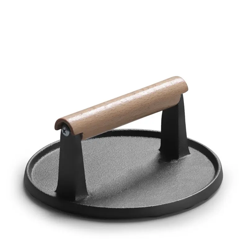 Cast Iron Steak Press Board Barbecue Tools Teppanyaki Squid