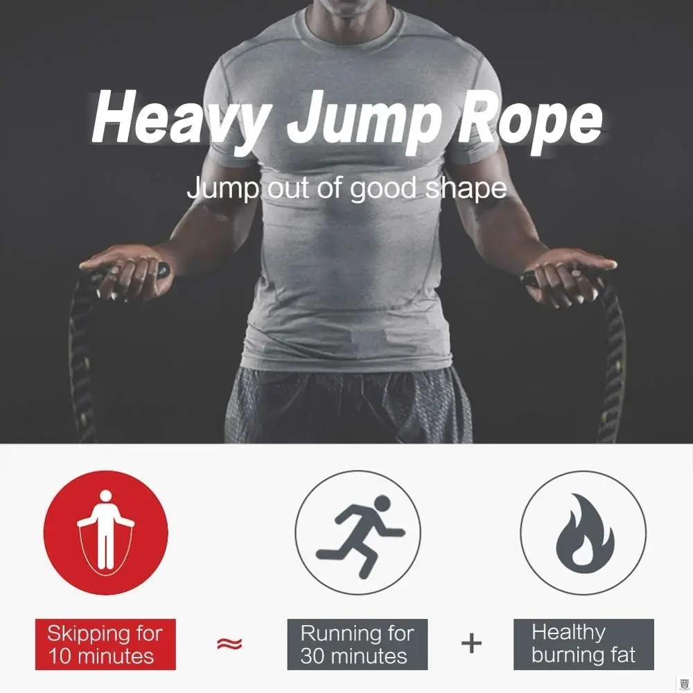 25mm Fitness Heavy Jump Rope Crossfit Weighted Battle