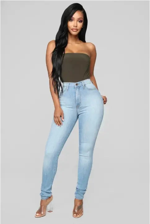 Stretch Jeans Women High-Waisted Trousers