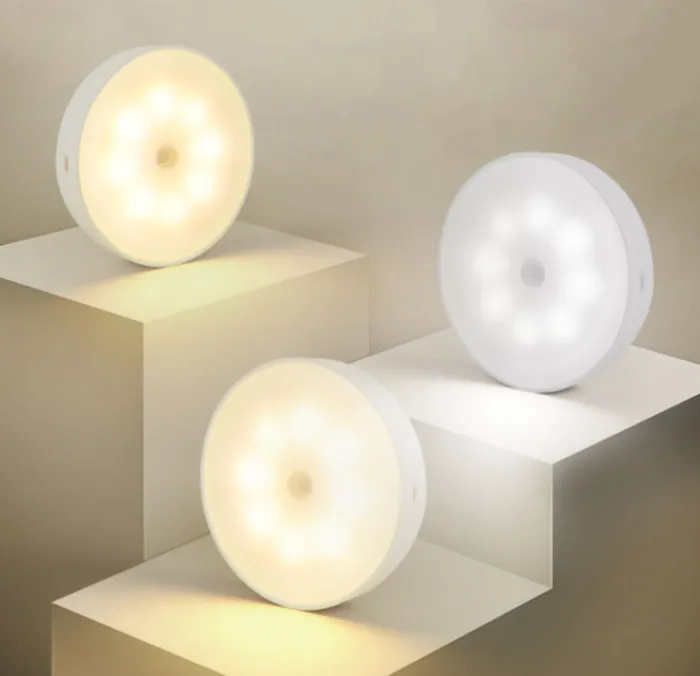 Rechargeable Motion Sensor Puck Lights, Wireless LED Night Light for Closet, Cabinet and Stairs - detail photo 5