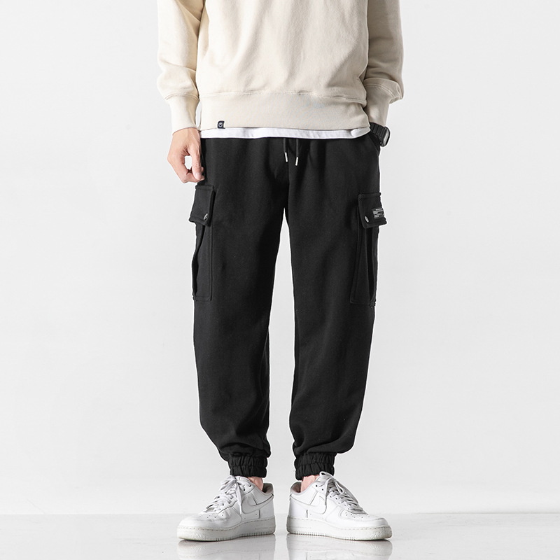 Japanese Solid Color Overalls And Sweatpants Trendy Brand Leggings For Teenagers