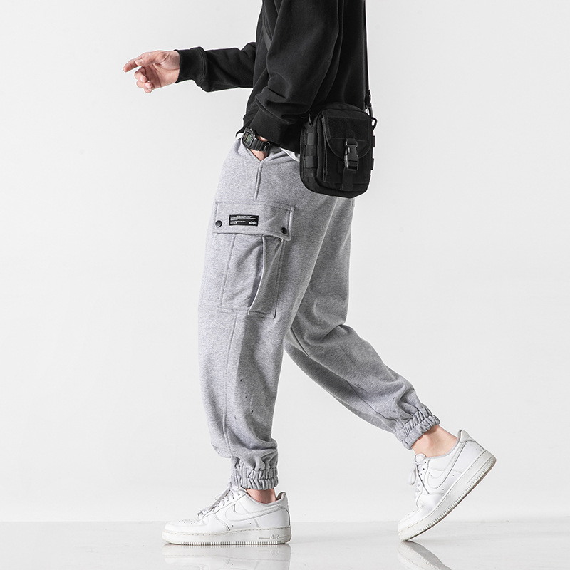 Japanese Solid Color Overalls And Sweatpants Trendy Brand Leggings For Teenagers