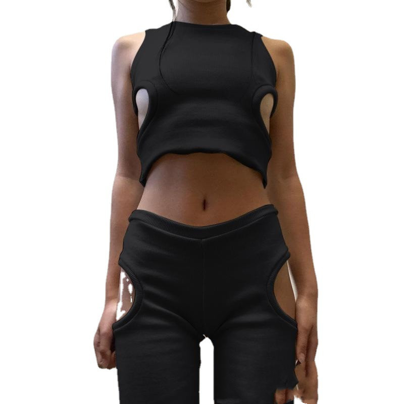 Spring And Summer Sexy Vest Jacket Shorts Suit