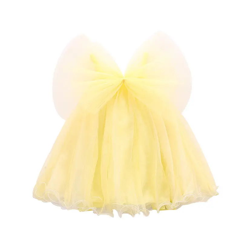 Temperament Cute Wings Mesh Suspender Skirt Summer New Children's Korean Fashion Little Girl Princess Dress