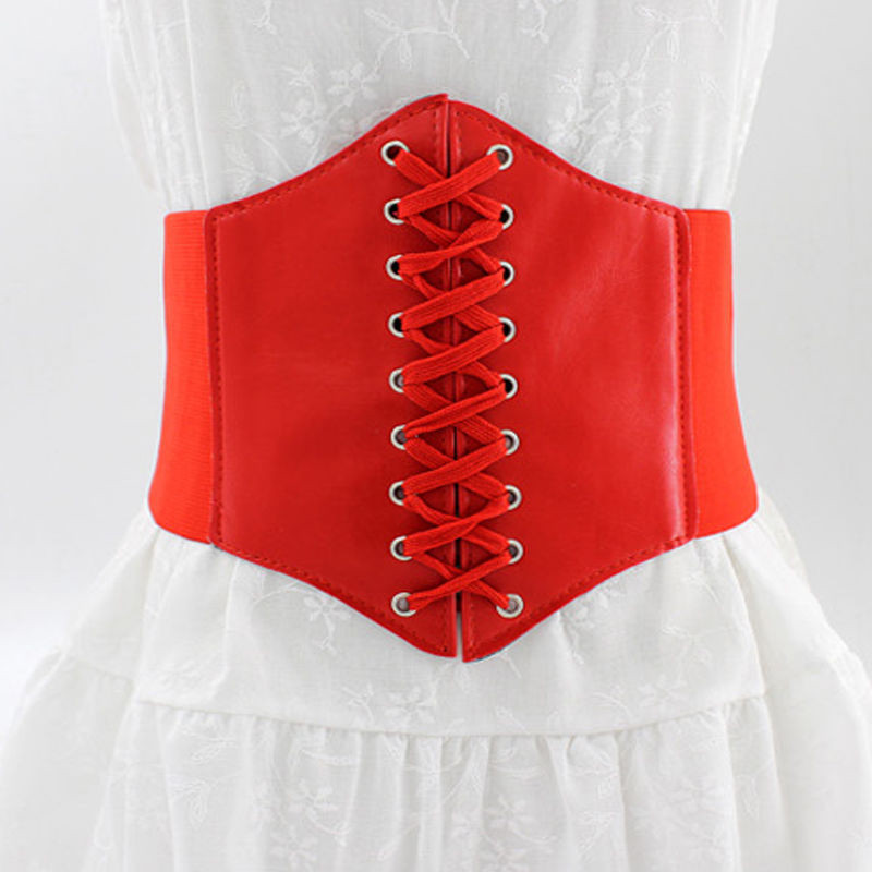 Waistband Retro Girdle Bandage Elastic With Skirt Wide Decoration