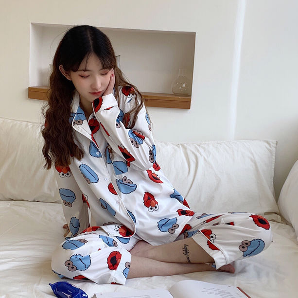 Title 5, Pajama Sets Women New Korean Chic Print Sweet S...