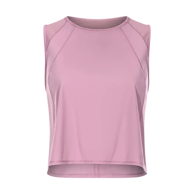 Hollow Beauty Back Yoga Wear Women, Breathable Mesh Lightweight Short Fitness Vest Women Purple - Shop at LoveMi