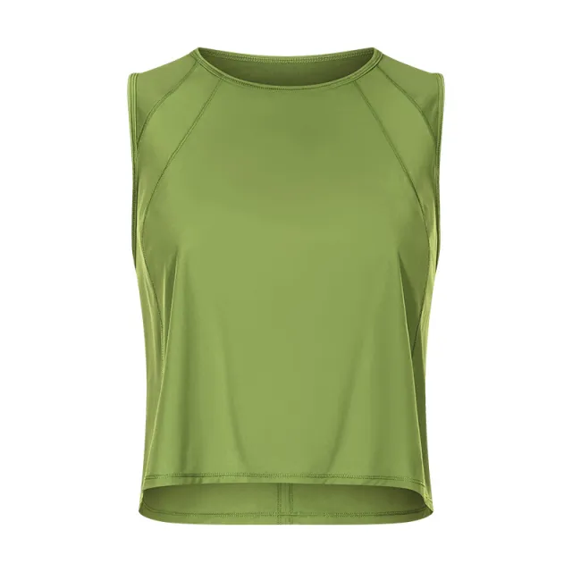 Hollow Beauty Back Yoga Wear Women, Breathable Mesh Lightweight Short Fitness Vest Women Green - Shop at LoveMi