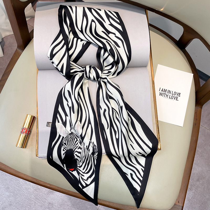 Fashion Scarf Tied With Narrow And Long Streamers