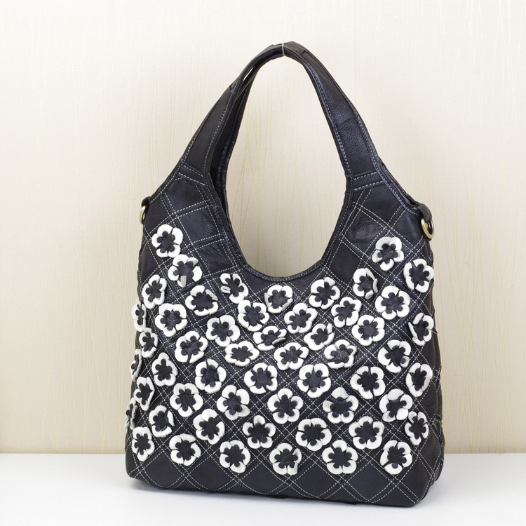 Leather Top Layer Cowhide Bag, Color Stitching One-shoulder Messenger Dual-use Women's Bag